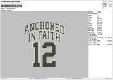 Anchoredtext Embroidery File 6 sizes