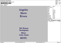 Angeleetext Embroidery File 6 sizes