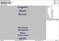 Angeleetext Embroidery File 6 sizes
