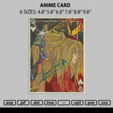 Anime Card Embroidery File 6 sizes