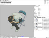 Shinji Ikari sit down anime 004 Embroidery File 6 size
