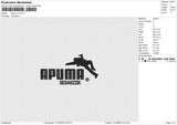 Apuma v2 Embroidery File 6 size