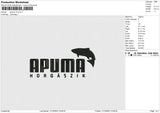 Apuma v3 Embroidery File 6 size