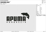 Apuma v3 Embroidery File 6 size