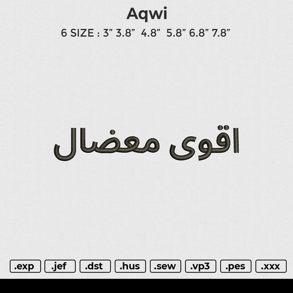 Aqwi Embroidery File 6 size