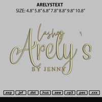 Arelystext Embroidery File 6 sizes