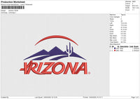 Arizona Embroidery File 6 size