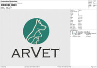 Arvet Embroidery File 6 size