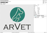 Arvet Embroidery File 6 size