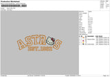 Astroskitty Embroidery File 6 sizes