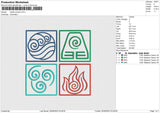 Avatar Symbol Embroidery File 6 size