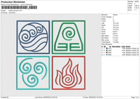 Avatar Symbol Embroidery File 6 size