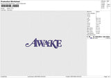 Awake Embroidery File 6 size