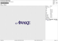 Awake Embroidery File 6 size