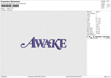 Awake Embroidery File 6 size