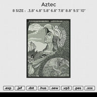 Aztec Embroidery File 6 size