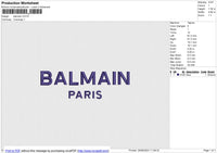 Balmain Embroidery File 6 size