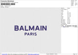 Balmain Embroidery File 6 size