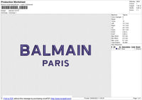 Balmain Embroidery File 6 size