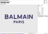 Balmain Embroidery File 6 size