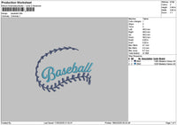 Baseballtext 1802 Embroidery File 6 sizes