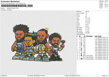 Basketball Player 301224 Embroidery File 6 size