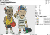 Basketball Players Embroidery File&nbsp;6 size