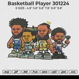 Basketball Player 301224 Embroidery File 6 size