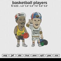 Basketball Players Embroidery File&nbsp;6 size
