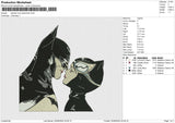 Batman and Catwoman Embroidery File&nbsp;6 size