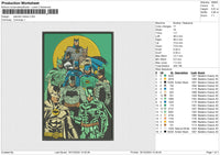 Batman History Embroidery File 6 size