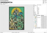 Batman History Embroidery File 6 size