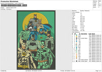 Batman History Embroidery File 6 size