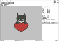 Batmanlove Embroidery File 6 sizes