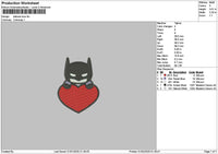 Batmanlove Embroidery File 6 sizes