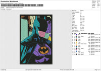 Batman Rectangle No Face v3 Embroidery File 6 size