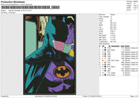 Batman Rectangle No Face v3 Embroidery File 6 size