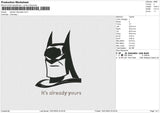 Batman Silhouette Embroidery File 6 size