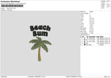 Beachtext Embroidery File 6 sizes