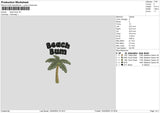 Beachtext Embroidery File 6 sizes