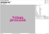 Beachtext Embroidery File 6 sizes