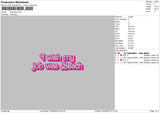 Beachtext Embroidery File 6 sizes