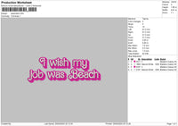 Beachtext Embroidery File 6 sizes