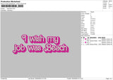 Beachtext Embroidery File 6 sizes