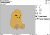 Bean 1503 Embroidery File 6 sizes