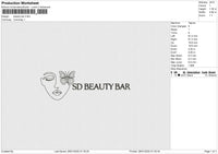 Beauty Bar Embroidery File 6 size