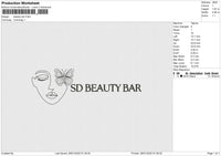 Beauty Bar Embroidery File 6 size