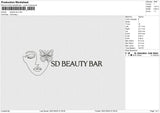Beauty Bar Embroidery File 6 size