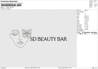 Beauty Bar Embroidery File 6 size