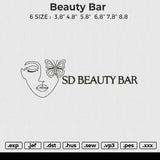Beauty Bar Embroidery File 6 size